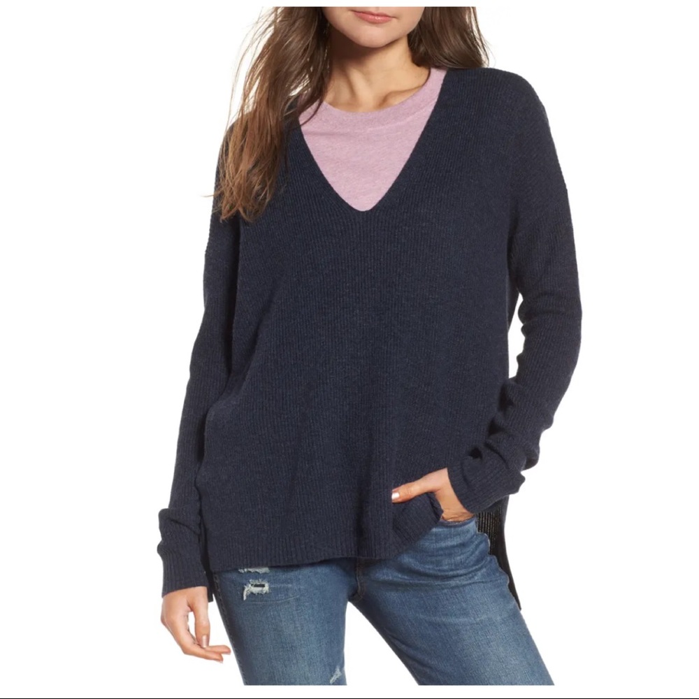 Madewell Warmlight v neck pullover sweater